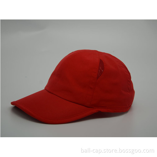 Promotional 6 panel red running cap